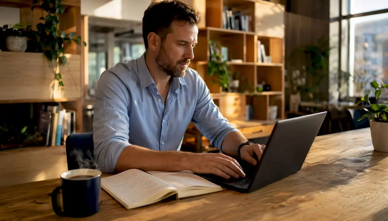 Im modernen Büro werden wichtige Zahlen routiniert am Computer eingetippt.