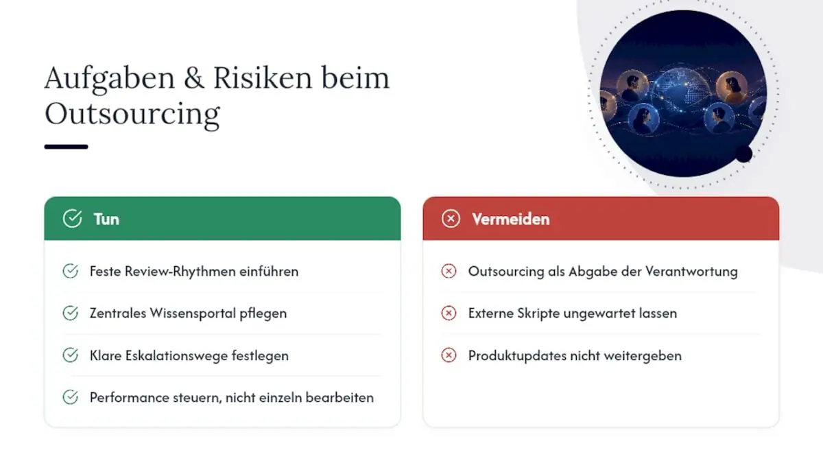 Praktische Perspektive: Was Supportleiter bei Outsourcing wirklich lernen — overview diagram