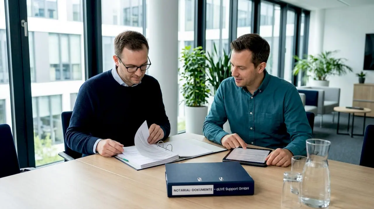 Ein Serviceteam bespricht die Nachverfolgung offener Fälle.