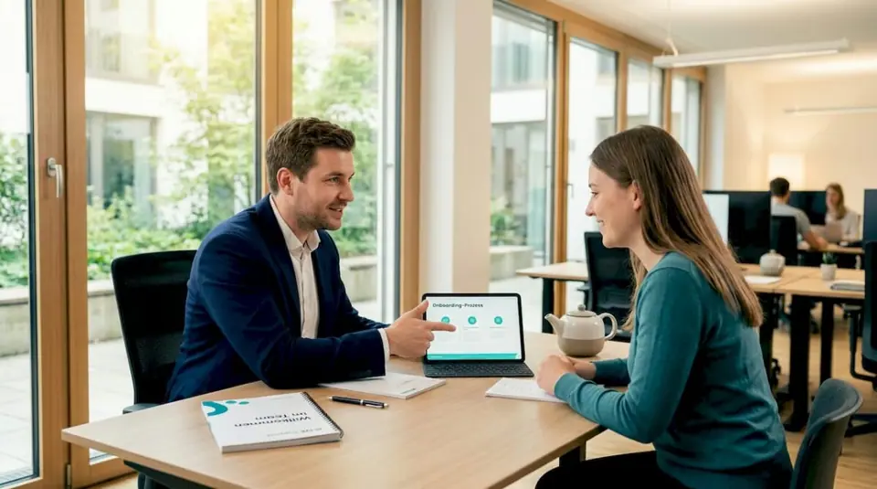 Herzlich willkommen im Team! Ich freue mich sehr, dass du ab sofort unser Support-Team verstärkst. Auf eine erfolgreiche und angenehme Zusammenarbeit – bei Fragen oder Anliegen stehe ich dir jederzeit gerne zur Verfügung.